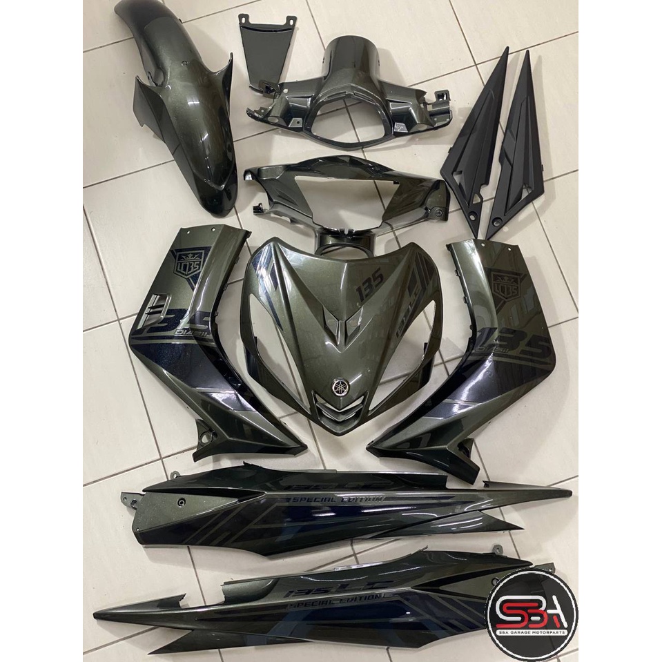 Coverset Bodyset Yamaha Lc Lc135 V1 Army Green Lumut Dnlgm1 2022 Design