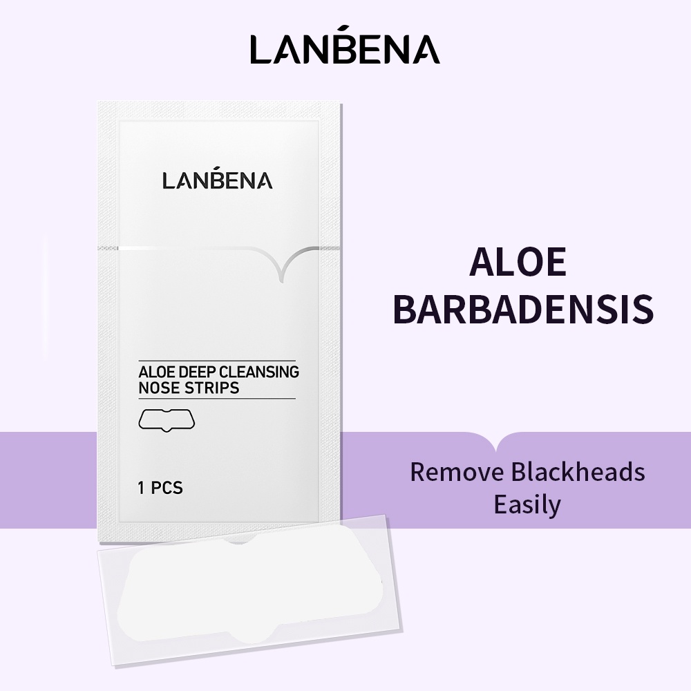 LANBENA Aloe Blackhead Remover Nose Pore Strips Deep Cleansing Nose Mask 1PCS Shopee Malaysia