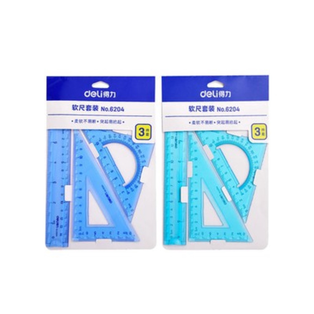 Deli | Ruler | Flexible Ruler Set (No. 6204) | Shopee Malaysia