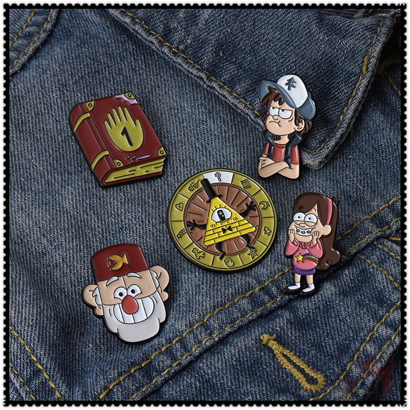 Gravity Falls Series 02 - Cartoon Brooches ★ 1Pc Mabel Dipper Journal ...