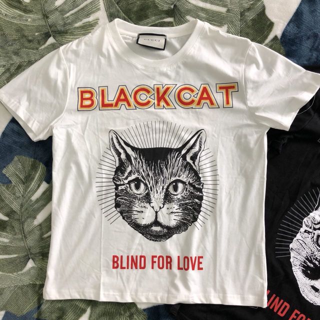 black cat gucci t shirt