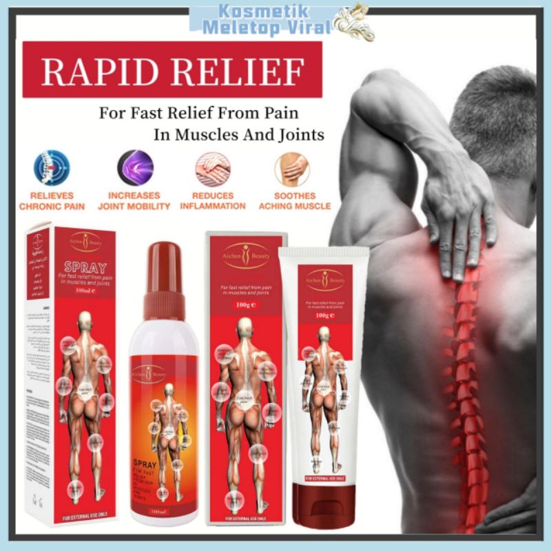 Available Stock)AICHUN Beauty Relief Muscles Cream Rapid Relief Spray 🔥🔥