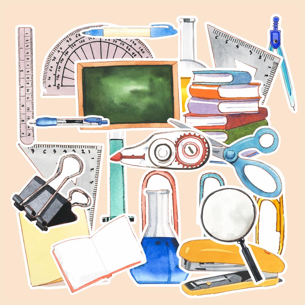 (50Pcs) Random Sticker Unit Theme SCHOOL Sticker scrapbook | Shopee ...