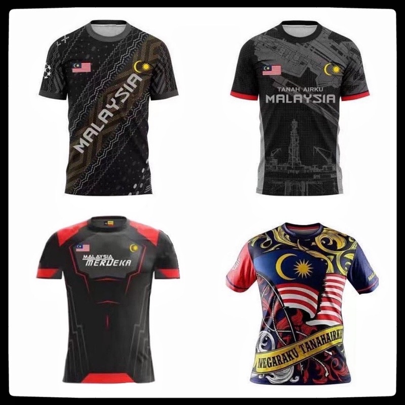 Jersey Men T shirt Pattern MALAYSIA Tshirt Baju Bendera MALAYSIA Shopee Malaysia