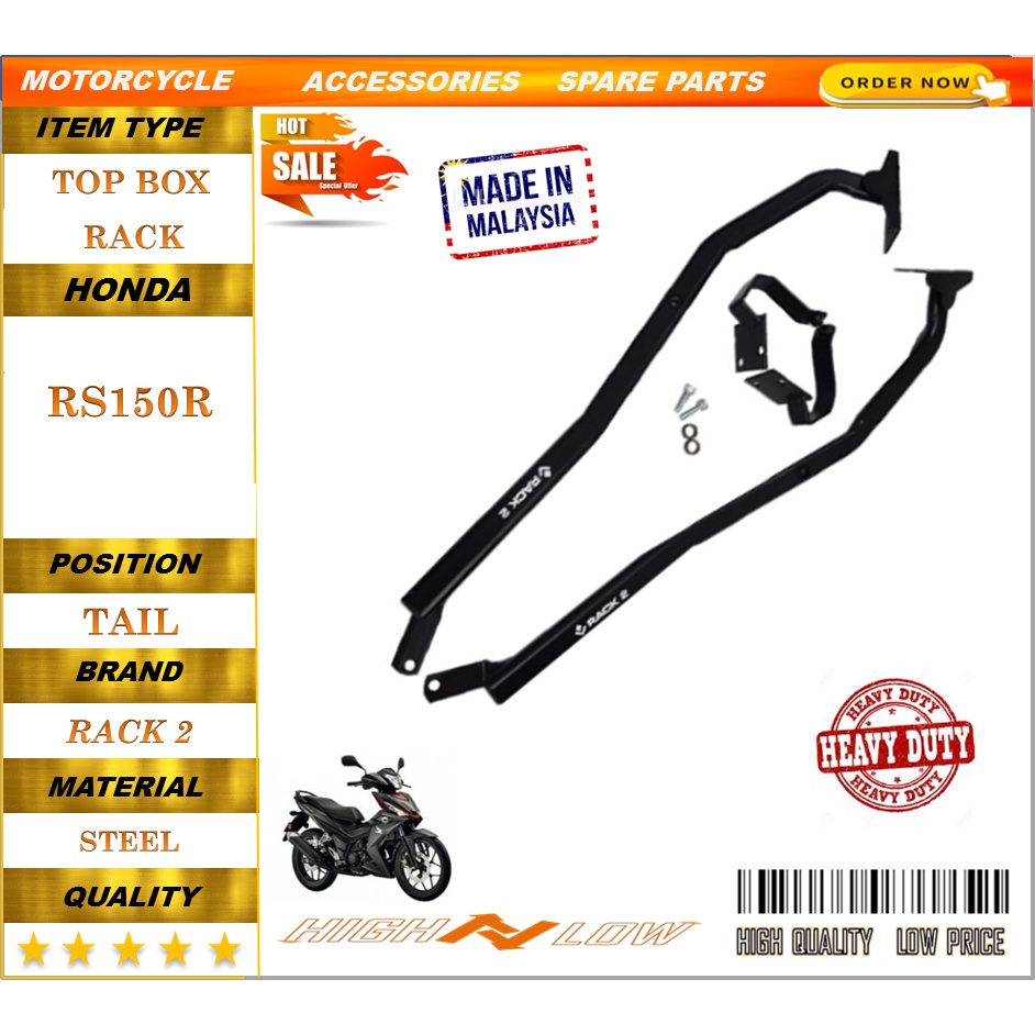 HONDA RS150R TOP BOX J RACK MONORACK HEAVY DUTY | Shopee Malaysia
