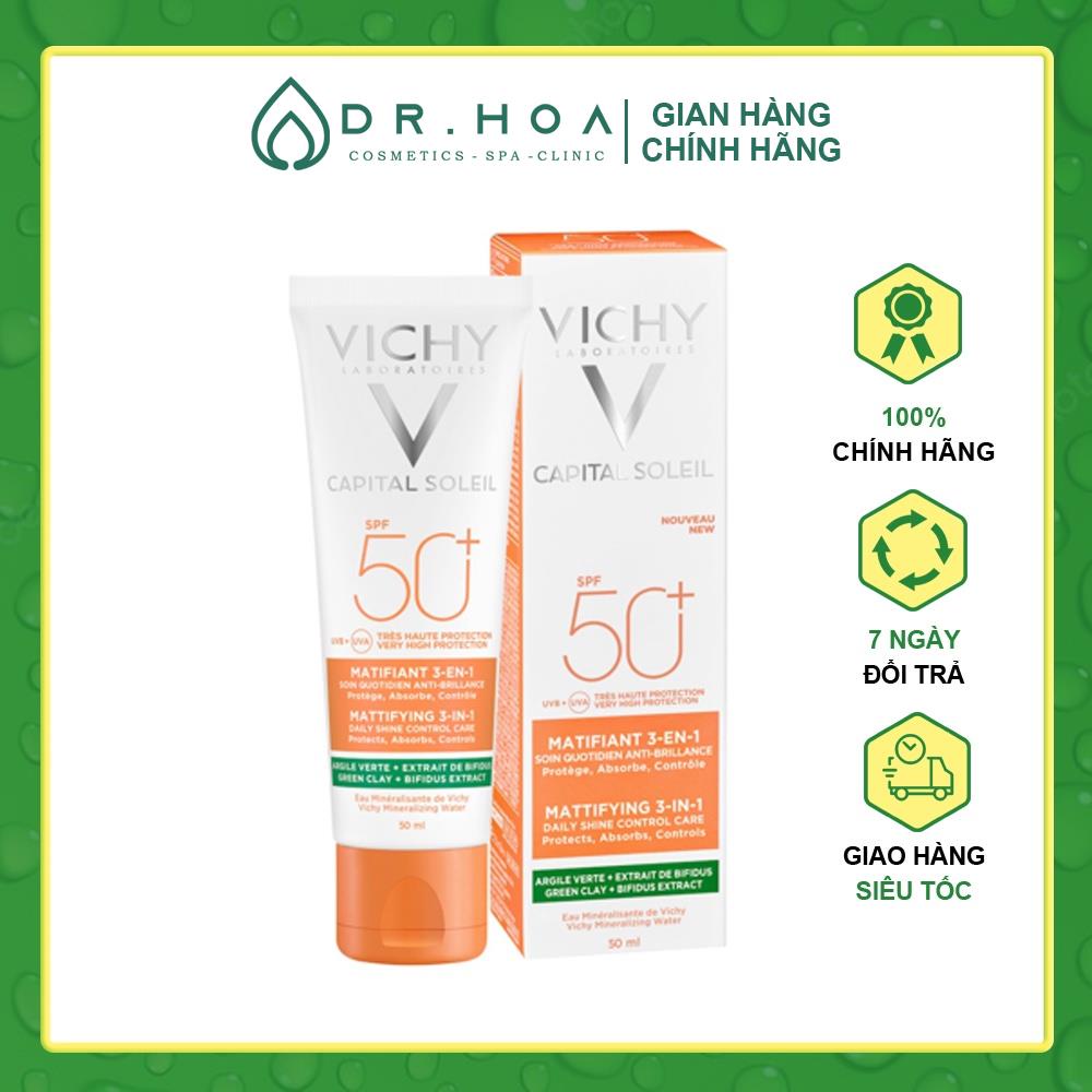 Vichy Capital Soleil 3in1 SPF 50 + Daily Smooth Dust Pollution Sunscreen For Oily Skin 50ml