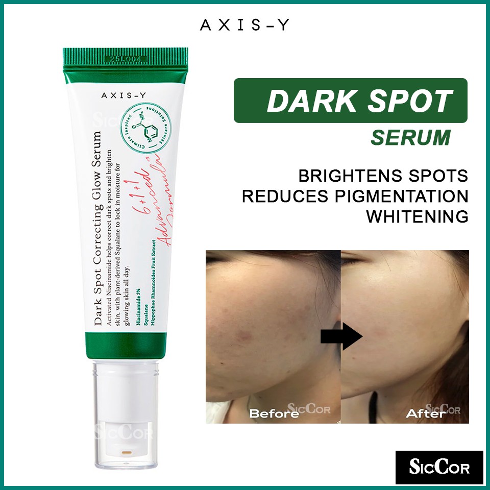 [READY STOCK] Axis Y Dark Spot Correcting Glow Serum 50ml Reduce pigmentation Whitening Skin