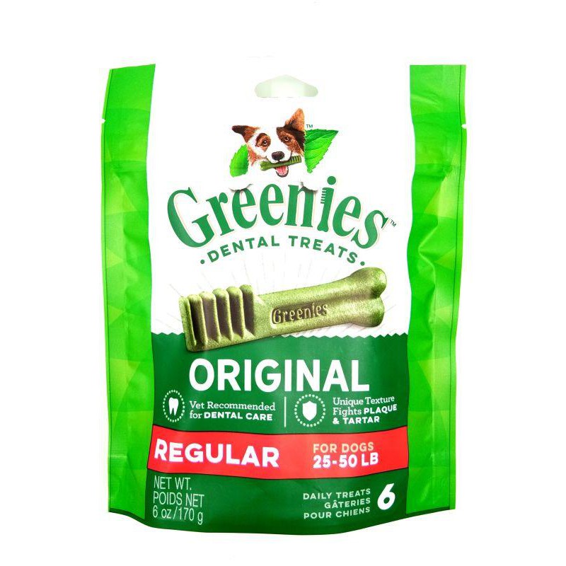 Greenies Original Regular Size Dog Dental Chews 170G - (6pcs) | Shopee ...