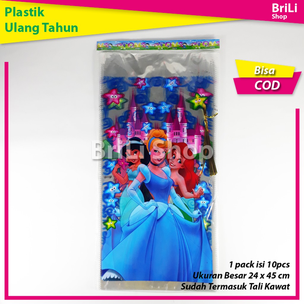 Plastic Birthday Princess Snack Souvenir Birthday Souvenir Goodie Bag ...