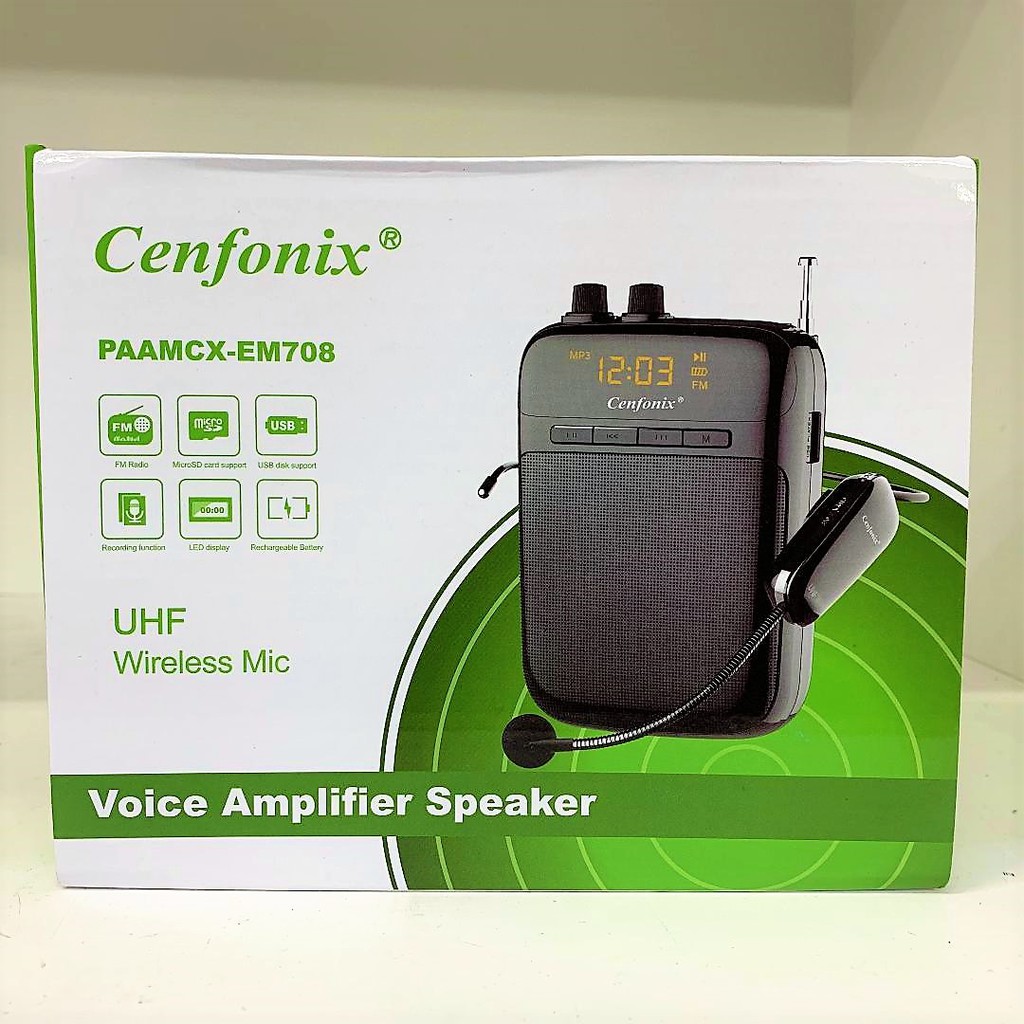 CENFONIX EM708 Portable Voice Amplifier with UHF Wireless Mic