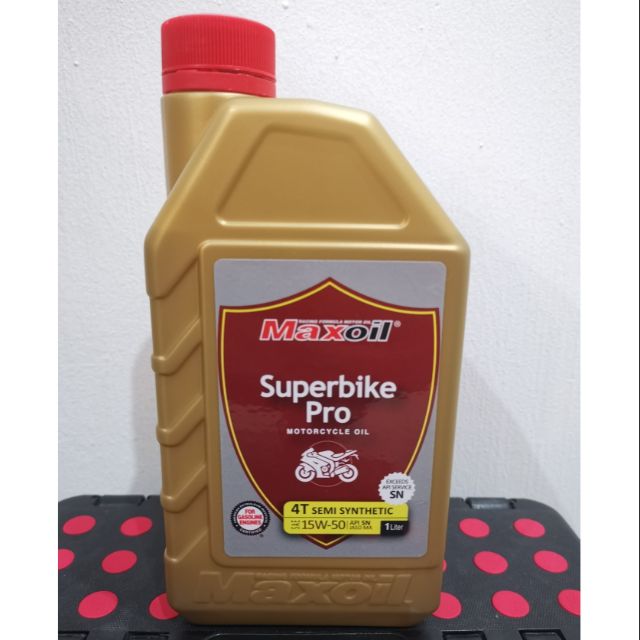 MAXOIL 4T 15W/50 ENGINE OIL SUPERBIKE PRO SEMI SYNTHETIC | Shopee Malaysia