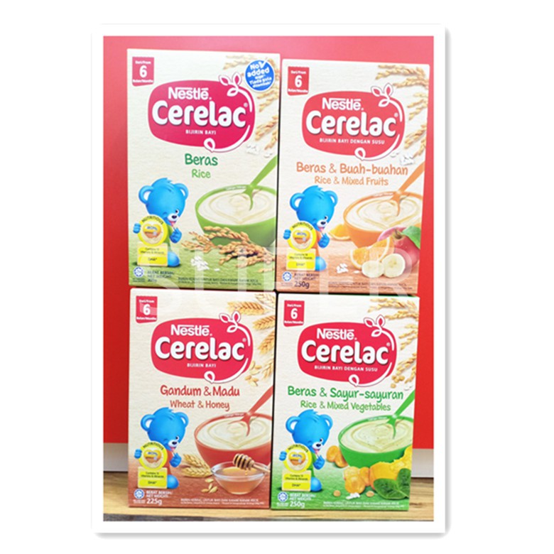 BABY CERELAC NESTLE 6+MONTHS/RICE,WHEAT & HONEY /RICE & MIXED FRUITS ...