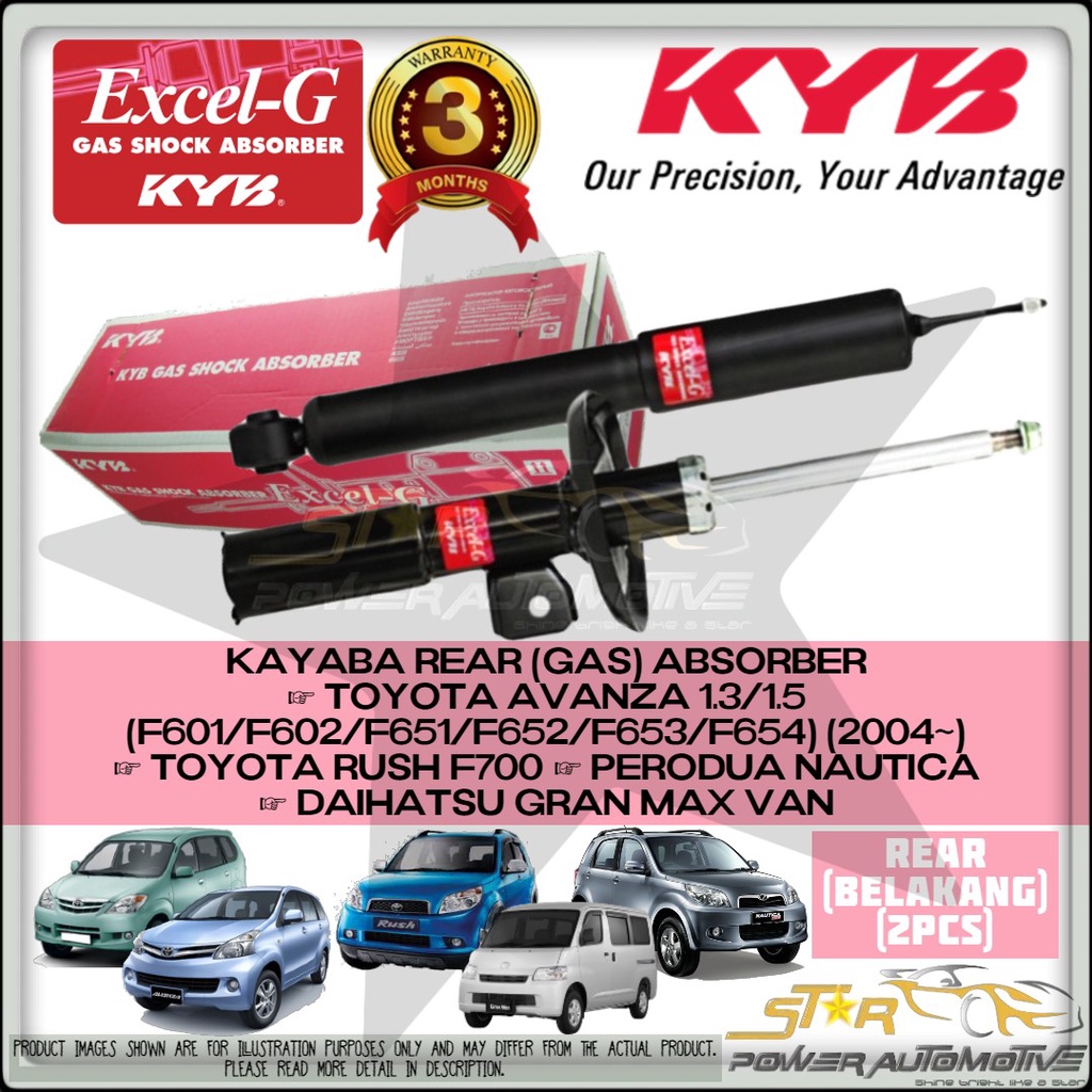 KAYABA KYB EXCEL G Toyota Avanza Rush Perodua Nautica Daihatsu Gran Max ...