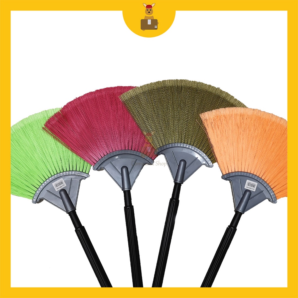 Nylon Soft Normal Floor Broom with Plastic Handle Penyapu Lantai Lembut ...