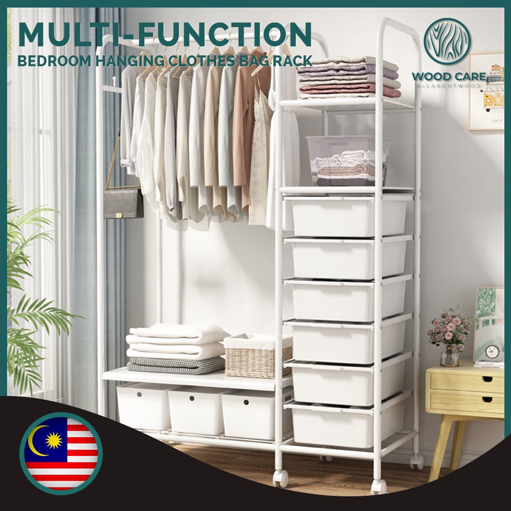 Heavy Duty Garment Clothes Rack With Steel Hook Hanger Wardrobe ...