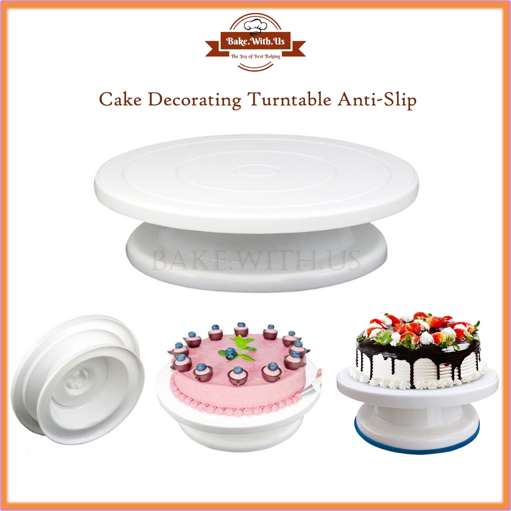 Buy Cake Turntable Rotating Anti-skid Round Cake Decorating Stand Rotary  Plate Kitchen DIY Baking Tool Baking Mold by Just Green Tech on Dot & Bo
