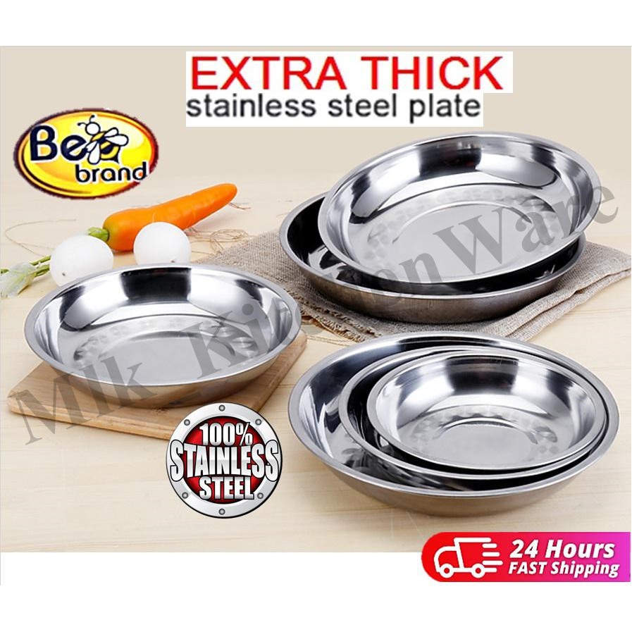 MLK Extra Tebal Quality Stainless Steel Plate Pinggan Berkualiti Tahan ...