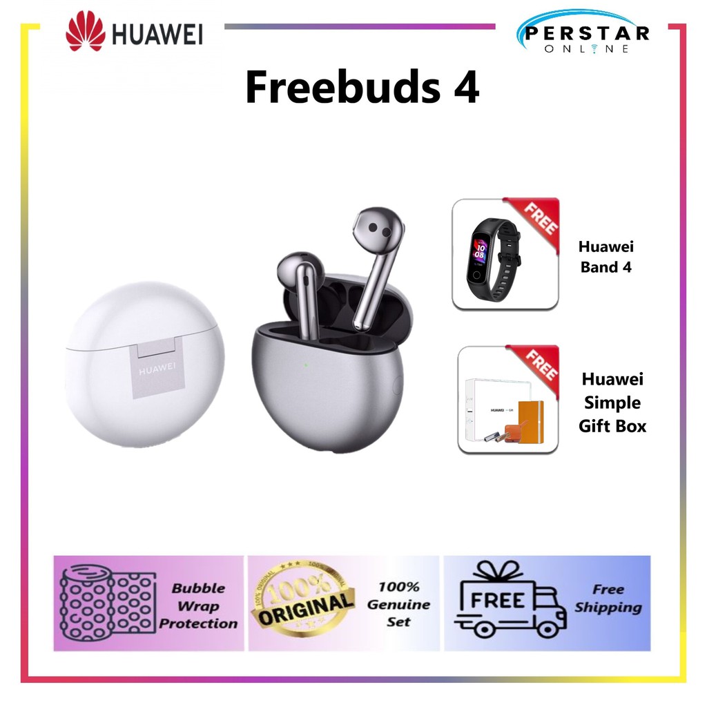 Huawei Freebuds 4 100 Original Warranty by Huawei Malaysia Shopee
