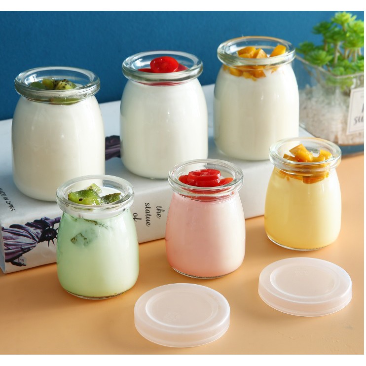 [ready Stock] Pudding Glass Bottle Yogurt Glass Bottle Small Bottle 100ml Shopee Malaysia