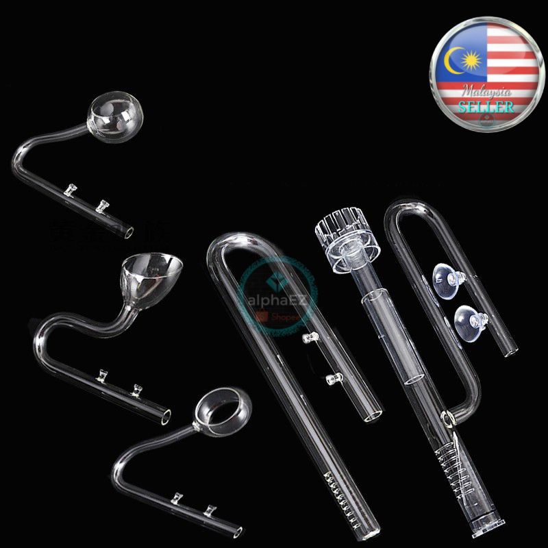 Aquarium Glass 1 SET or Separate Pipe Inflow Oil Film Surface Skimmer ...