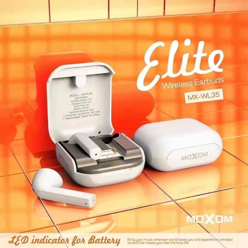 MOXOM ELITE WIRELESS EARBUDS LED INDICATOR FOR BATTERY MODEL