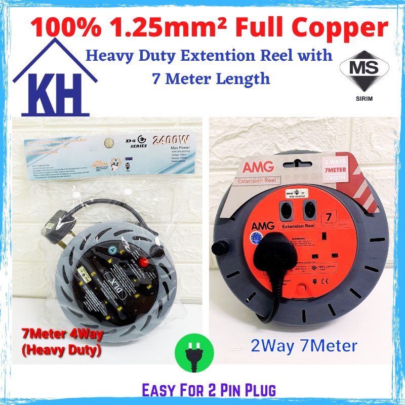 SIRIM Approved] Heavy Duty 7Meter FULL Copper Extension Box Cable