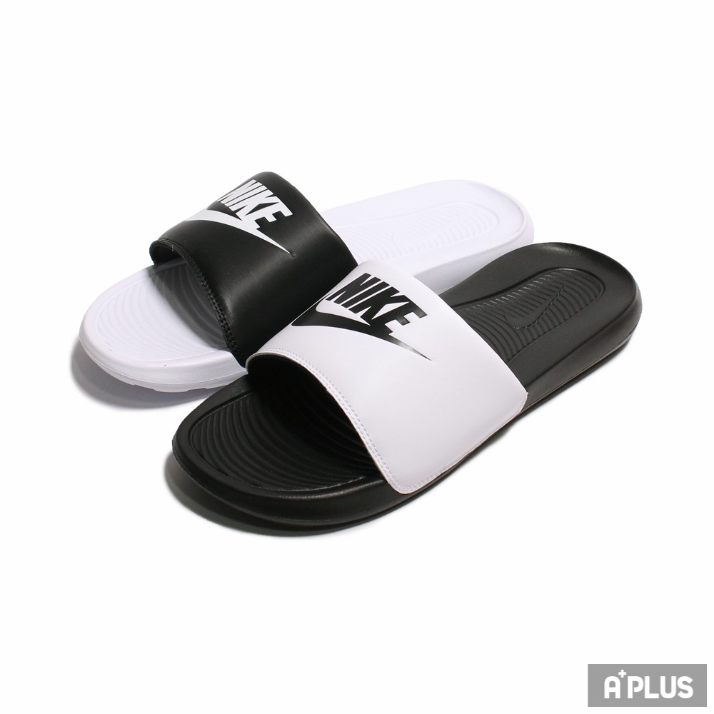 NIKE Men's Slippers VICTORI ONE SLIDE MIX Waterproof Black White ...