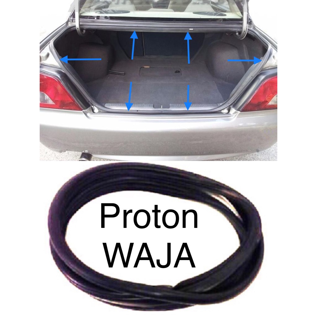 Proton WAJA - REAR BONNET RUBBER (NEW) BONET GETAH TRUNK LID W/STRIP ...