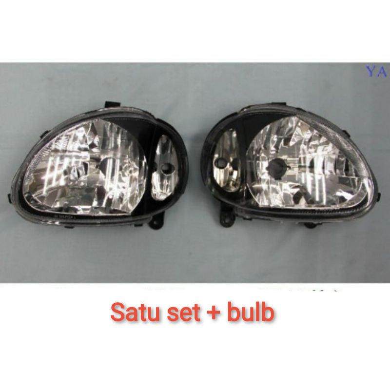 Perodua Kelisa Head Lamp Crystal Set Smoke Shopee Malaysia