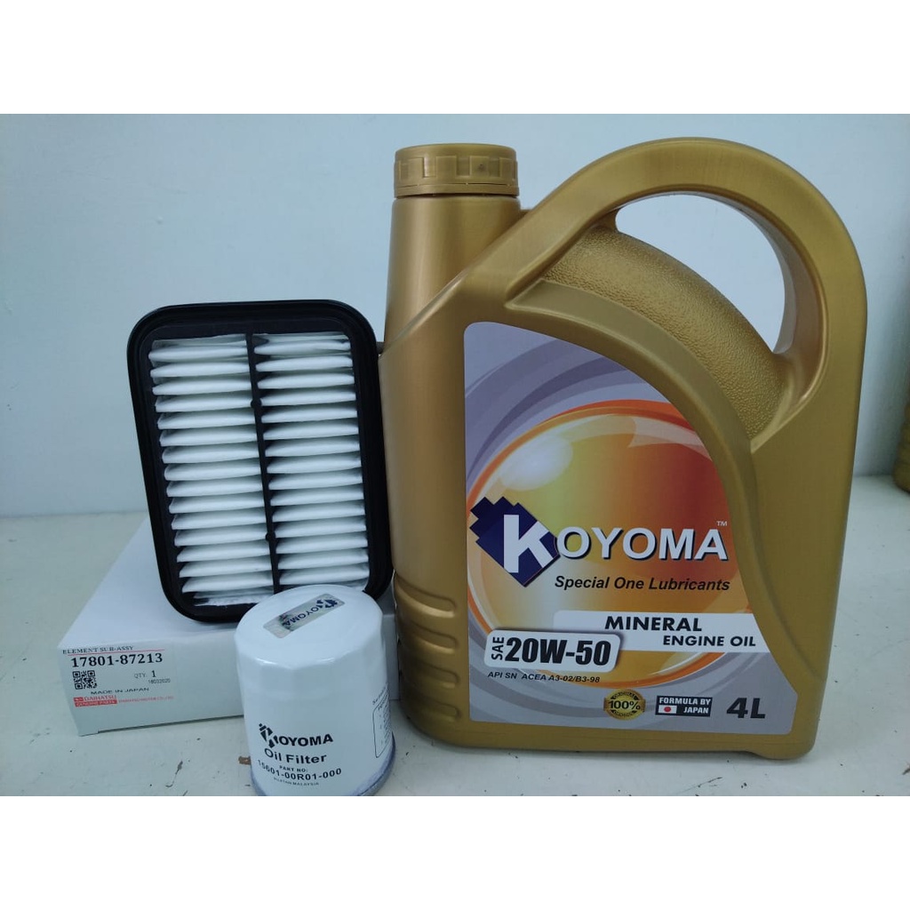 DAIHATSU PERODUA MIRA KANCIL L2 TURBO AIR FILTER + OIL FILTER + KOYOMA
