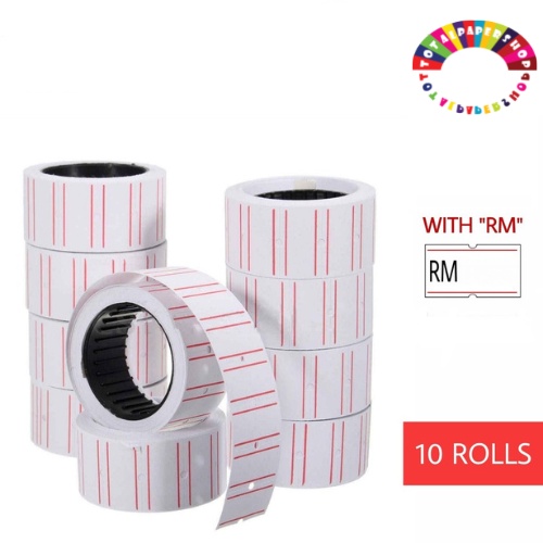 Astar Price Labeller Roll (RM)12mm x 21.5mm x 10 Rolls (700pcs/roll ...