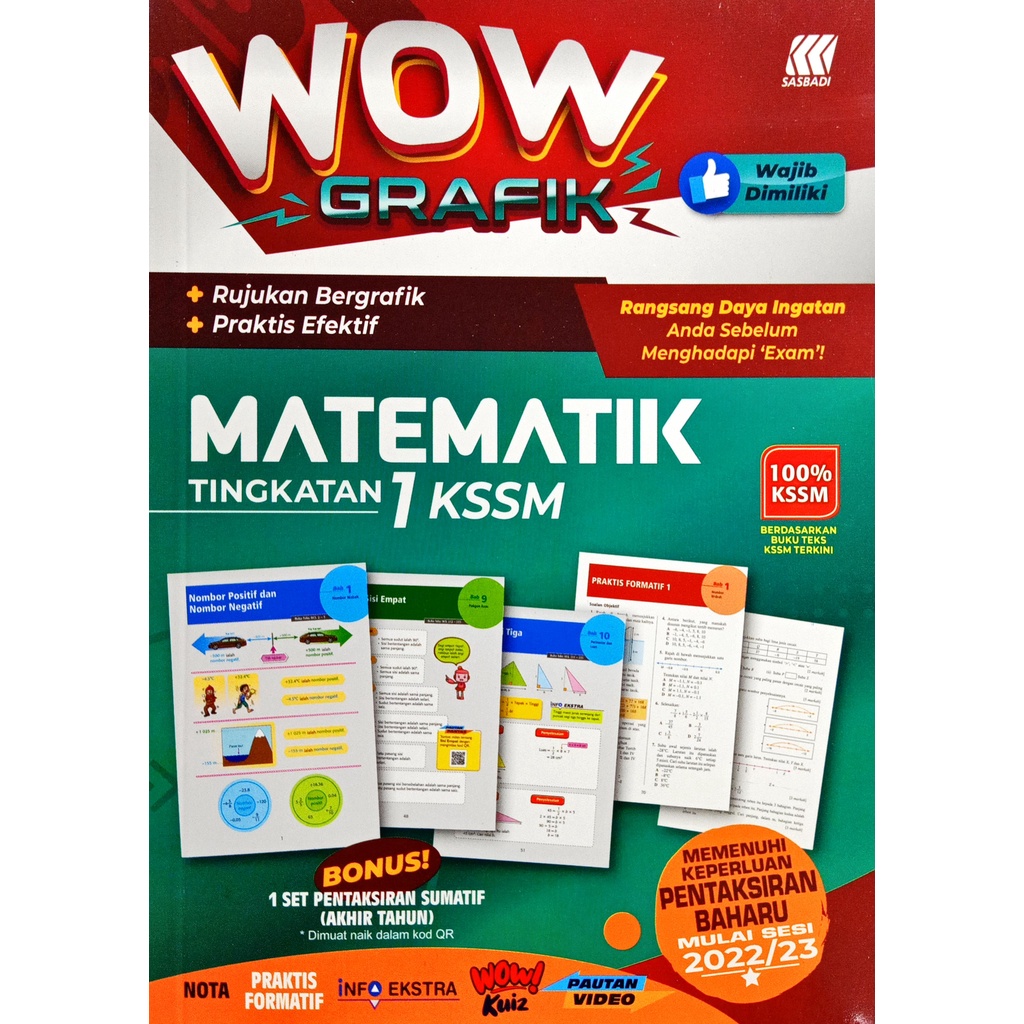 Buku Rujukan : Wow Grafik Tingkatan 1 Edisi 2022 - B.Melayu / Matematik ...