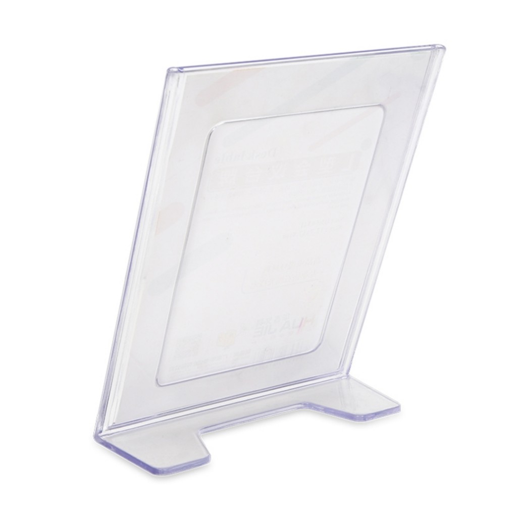 A4 /A5 Acrylic L Shape Transparent Card Stand / Desk Table QR Code ...
