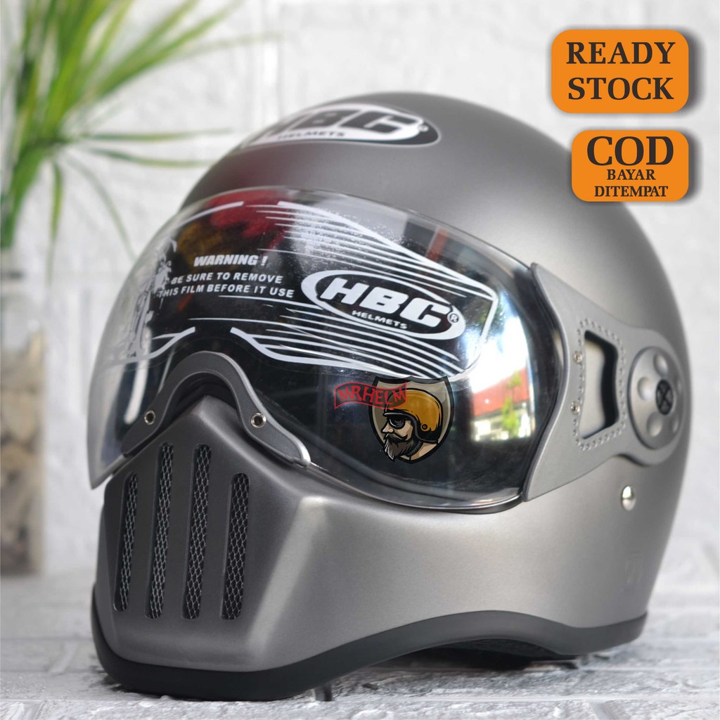 Cakil HBC PILOT VISOR FULL FACE Motorcycle Helmet (MR Helmet) Shopee