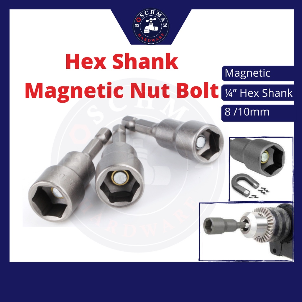 1/4" Hex Shank Nut Bolt Drill Bits Socket Sleeve