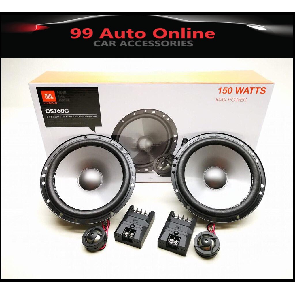 JBL CS760C 6.5" Component Car Speakers 50W RMS Shopee Malaysia
