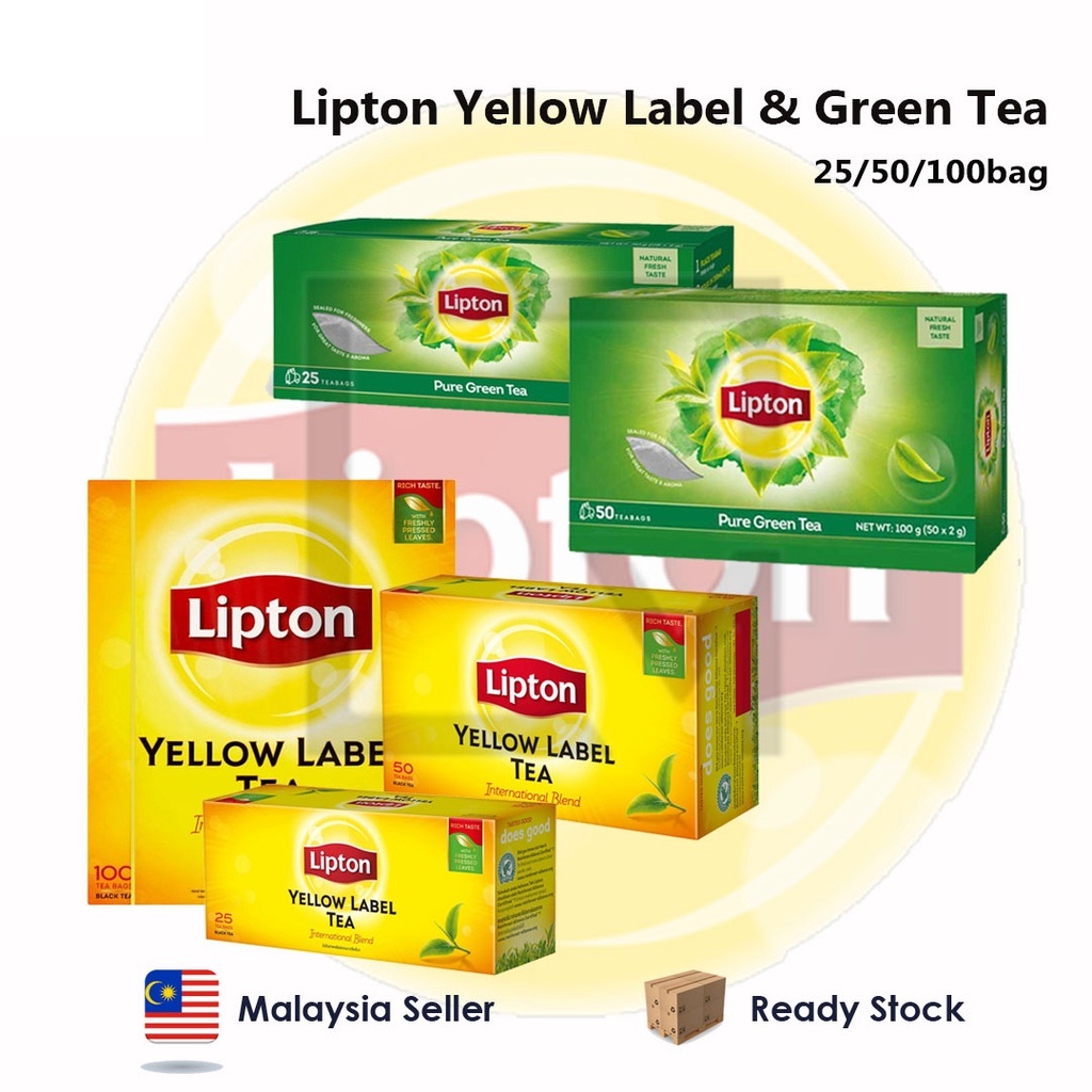 Lipton Yellow Label Black Tea International Blend/Lipton Pure Green Tea