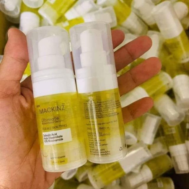 [READY STOCK + FREE GIFT ] SERUM KUNING MACKINZ BEAUTY SERUM 15ML 💯 ORI ...