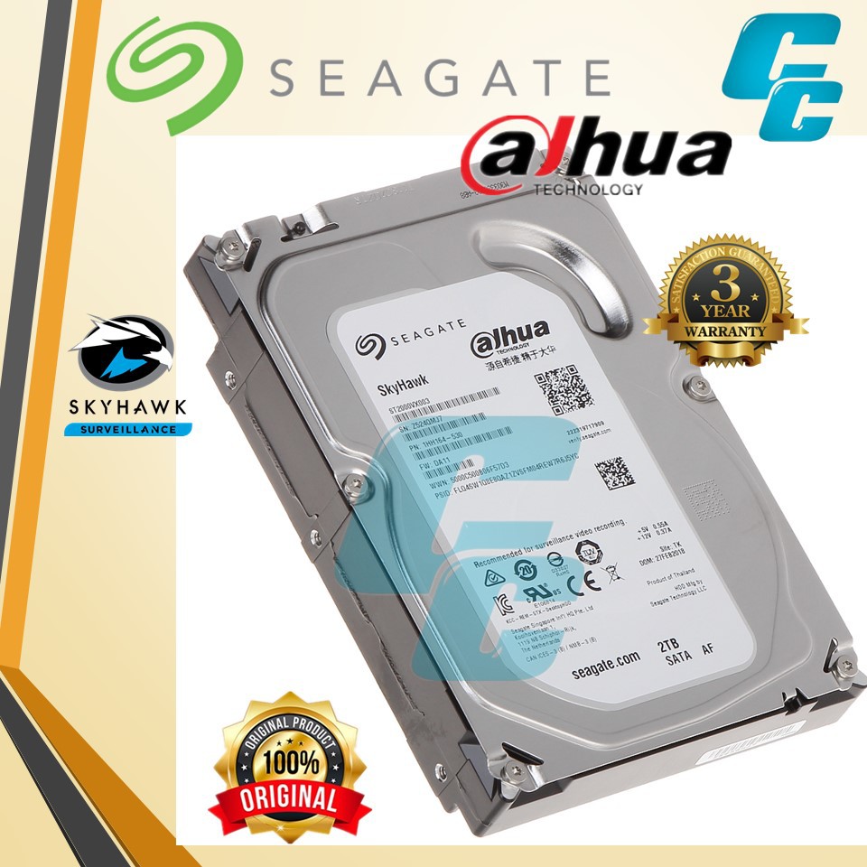 Seagate Skyhawk Hard Disk Tb Surveillance Hdd Cctv Shopee Malaysia