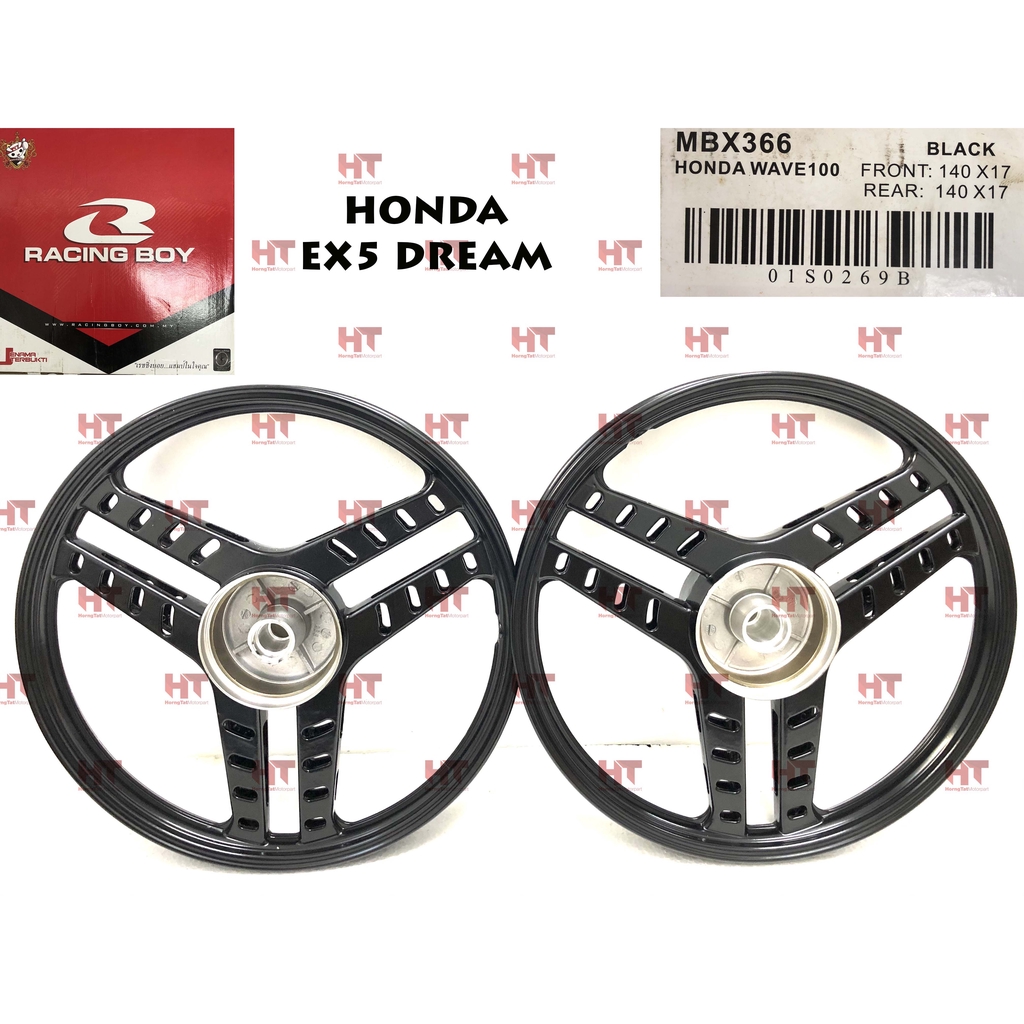 Sport Rim RCB MBX366 Honda EX5 Dream/Wave 100(Black) | Shopee Malaysia