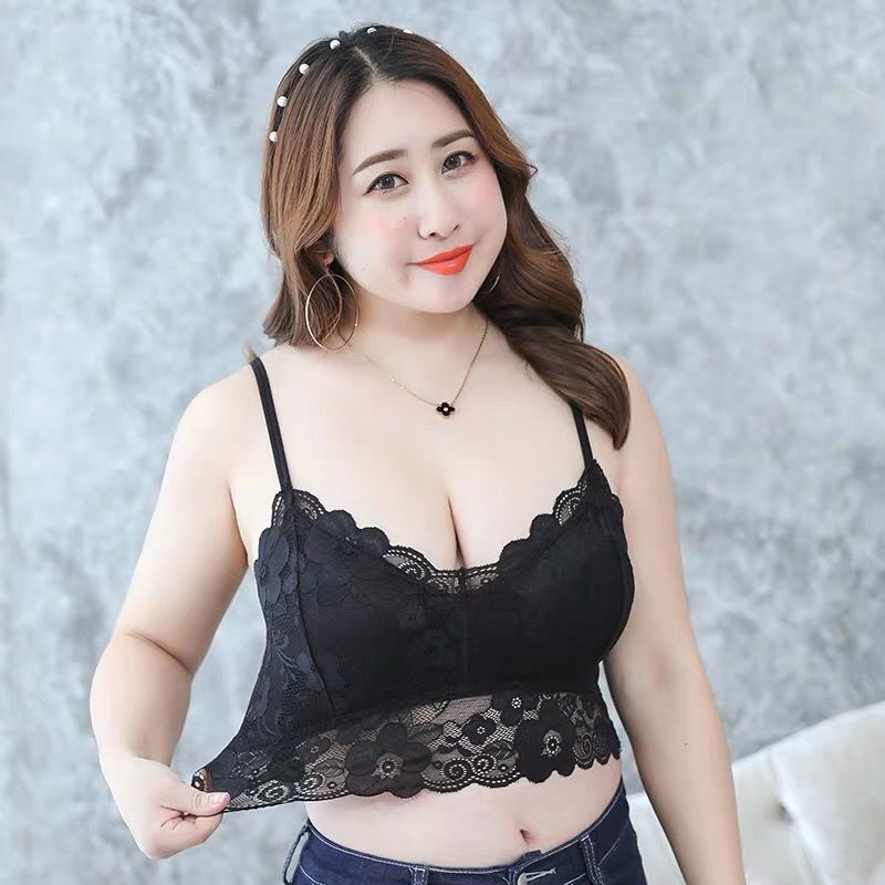 New Sexy Lace Tank Top Elastic Thin Comfortable Bra Short Style Vest Plus Size Tube Top Fashion 6609