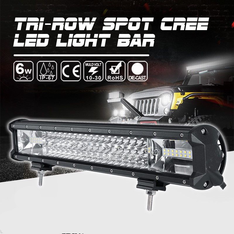 Tri-Row Offroad Car Light Bar Combo Beam Led Bar SUV 4X4 Car led work light  Lightbar Spotlight 12V 216w 324w 396w 504w