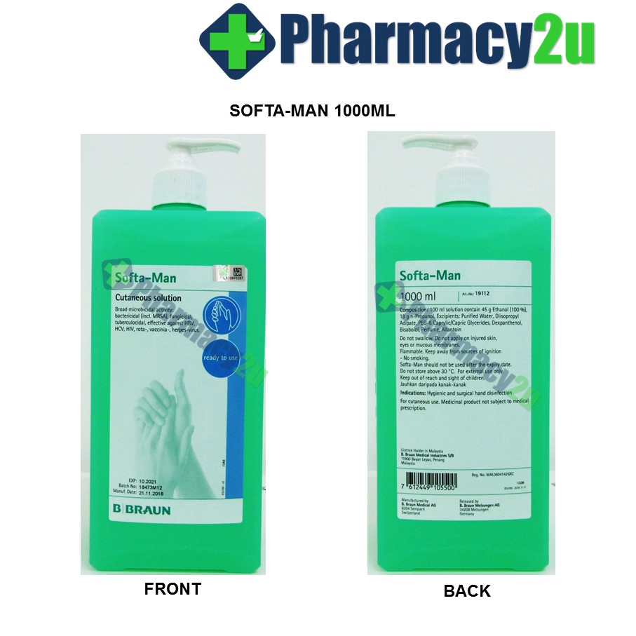 SOFTA-MAN SOFTAMAN CUTANEOUS SOLUTION ALCOHOL HAND SANITIZER 100ML ...