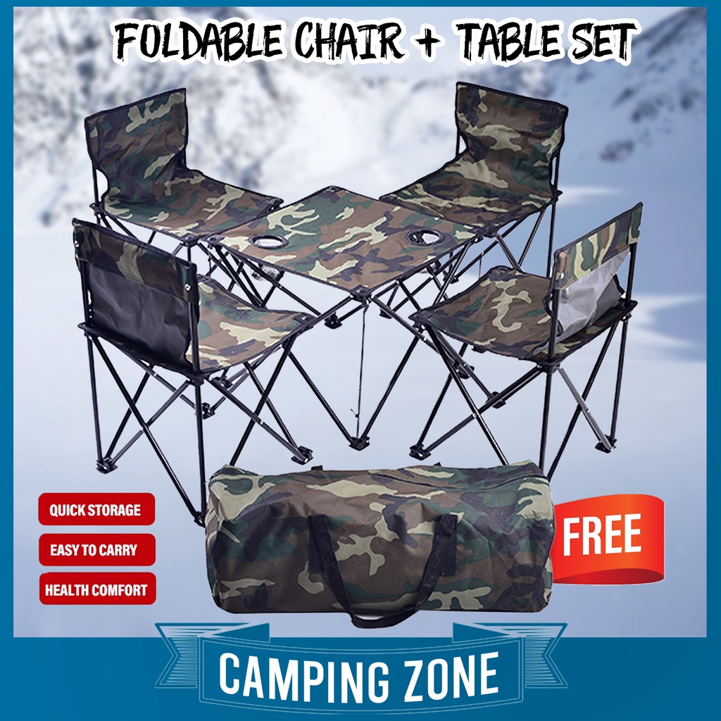 Camping Chair and Table Set Meja Kerusi Camping Chair Foldable Camping