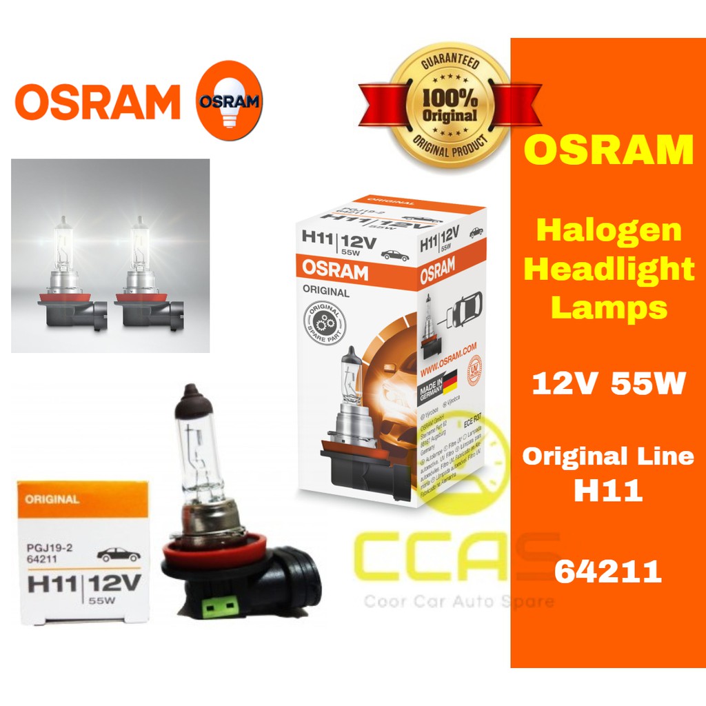 Osram Bulb 64211 - H11 12V 55W - Halogen headlight lamps - Original Line