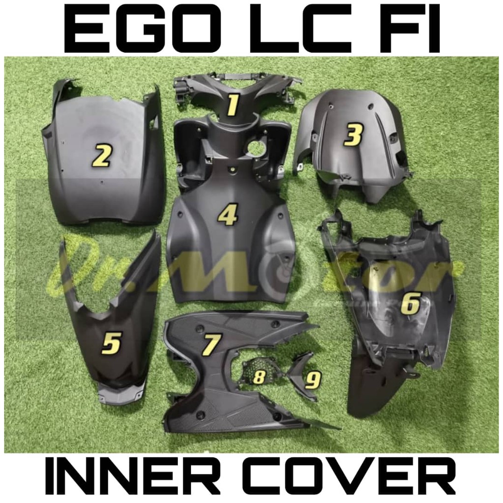 YAMAHA EGO LC Fi EGOLC FUEL INJECTION Cover Inner Set KAVER HITAM CAVER ...