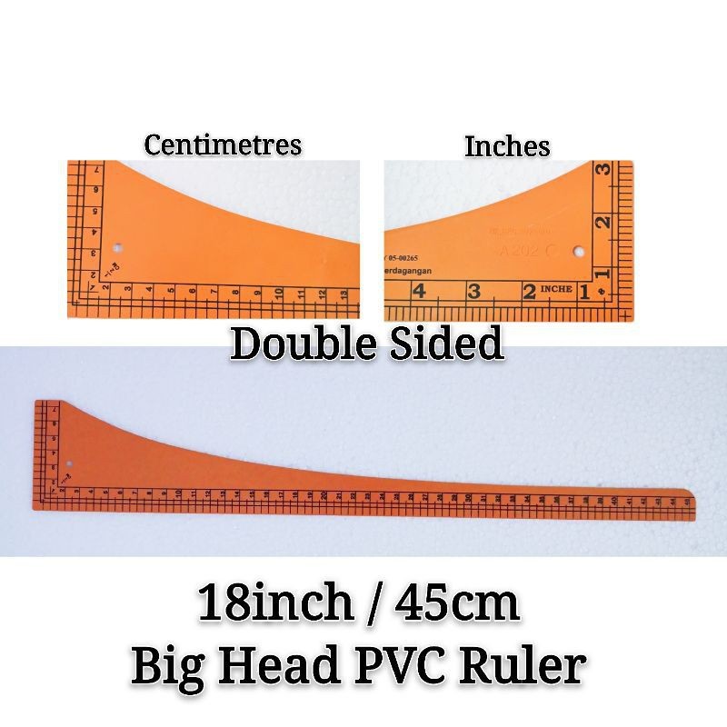 Big Head Pvc Ruler 18x3 (45 inch) | Shopee Malaysia