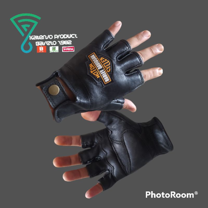 Harley Motorcycle Gloves Men's half Genuine Leather Gloves ready big