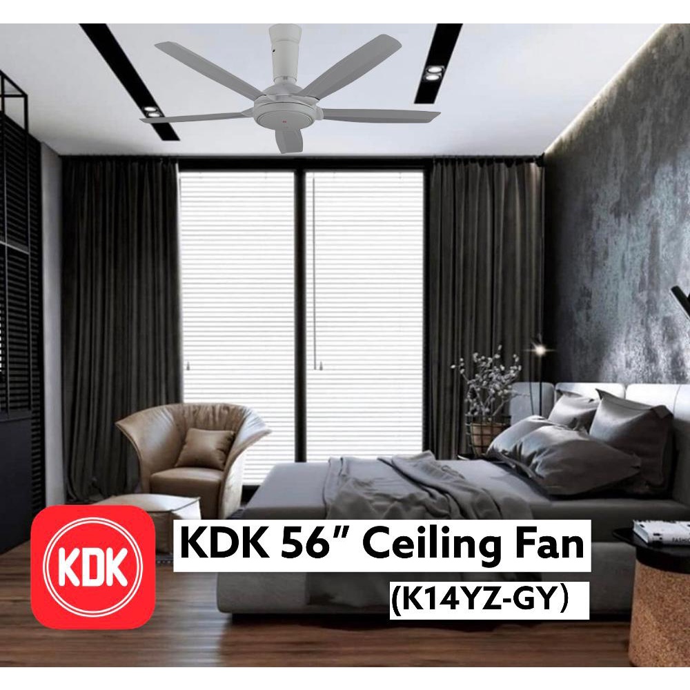 KDK Z Series K14YZPBR Ceiling Fan (140cm/56″)/SBE 5Blade 4Speeds