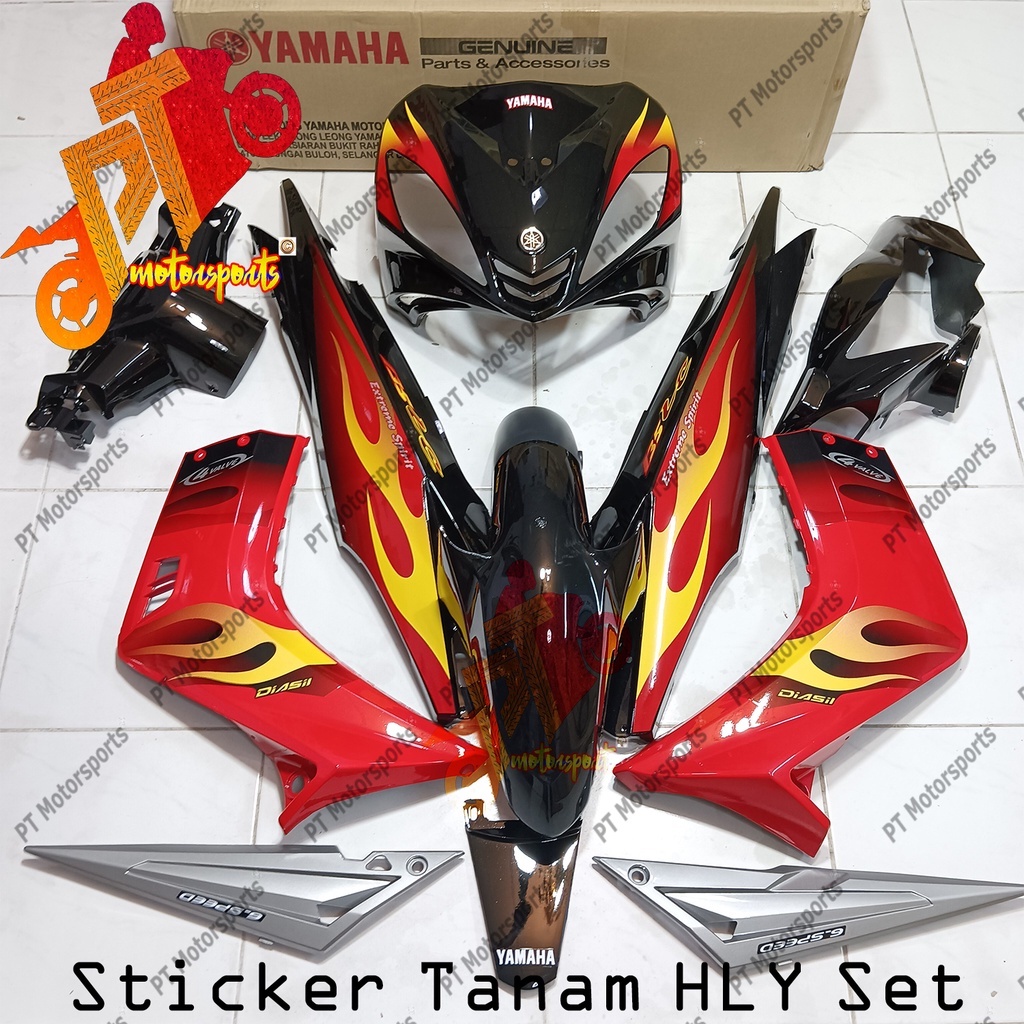 Yamaha Lc 135 V1 Lc135 Cover Set Black Red Rc Vietnam Exciter Black